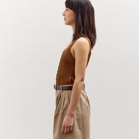 Cordera Ribbed Tank Top, Tobacco