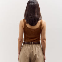 Cordera Ribbed Tank Top, Tobacco