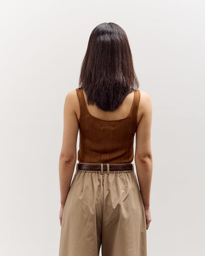 Cordera Ribbed Tank Top, Tobacco