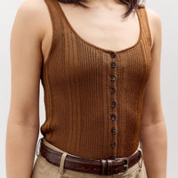 Cordera Ribbed Tank Top, Tobacco