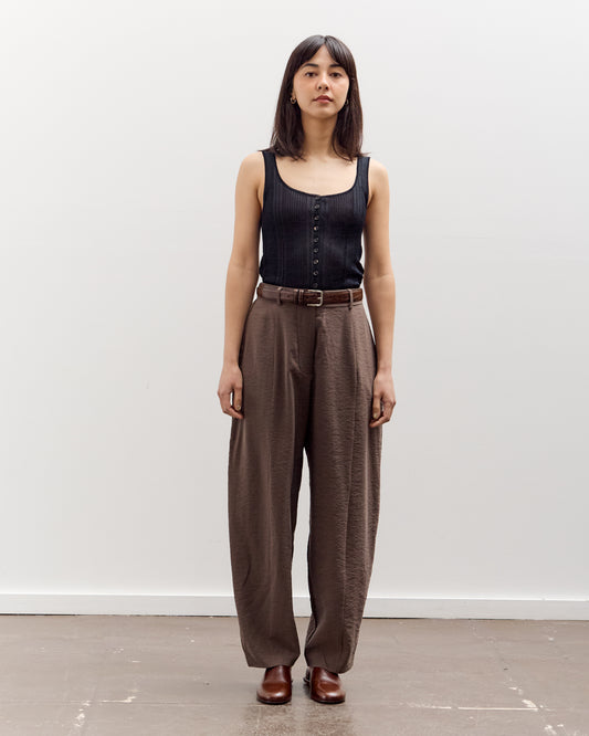 Cordera Silk Barrel Pants, Taupe