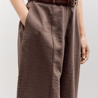 Cordera Silk Barrel Pants, Taupe