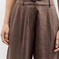 Cordera Silk Barrel Pants, Taupe