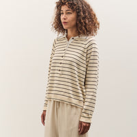 Cordera Striped Polo, Brown Stripe