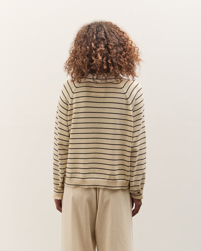 Cordera Striped Polo, Brown Stripe