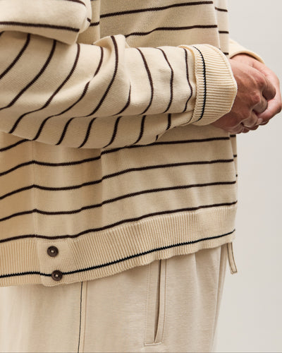 Cordera Striped Polo, Brown Stripe