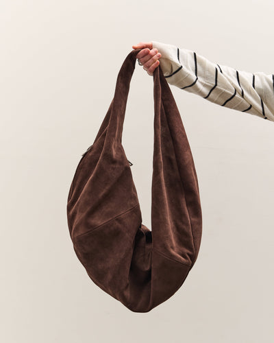 Cordera Suede Crossbody XL Bag , Brown