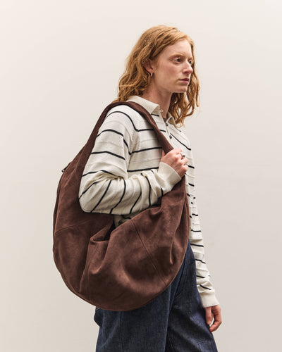 Cordera Suede Crossbody XL Bag , Brown