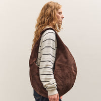 Cordera Suede Crossbody XL Bag , Brown