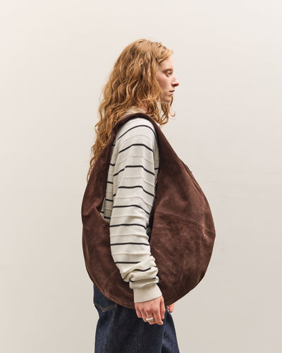 Cordera Suede Crossbody XL Bag , Brown