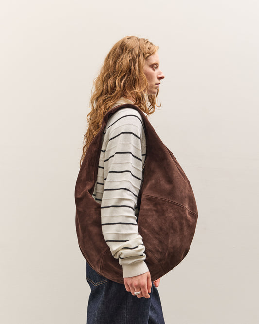 Cordera Suede Crossbody XL Bag , Brown