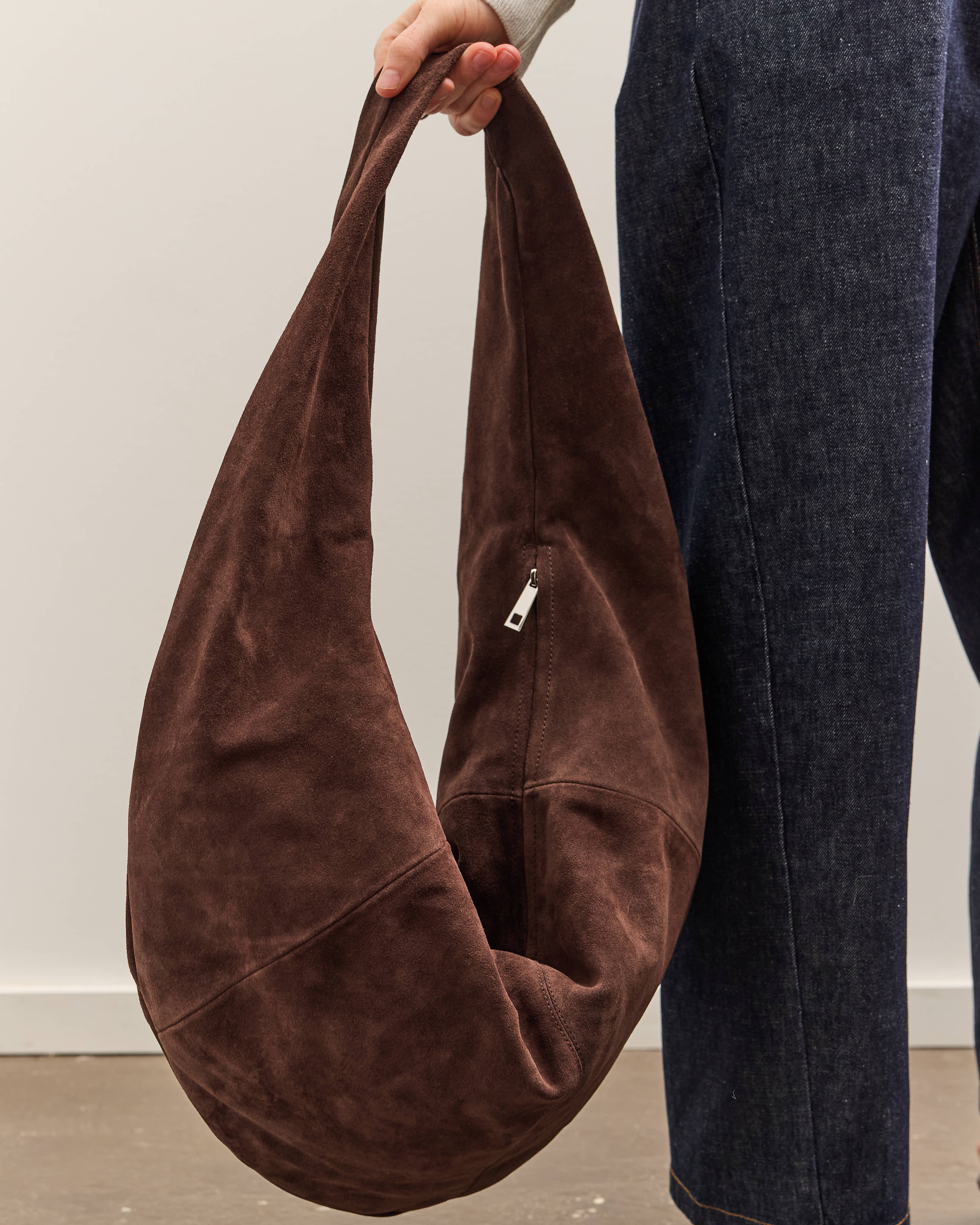 Cordera Suede Crossbody XL Bag , Brown – Glasswing