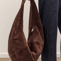 Cordera Suede Crossbody XL Bag , Brown