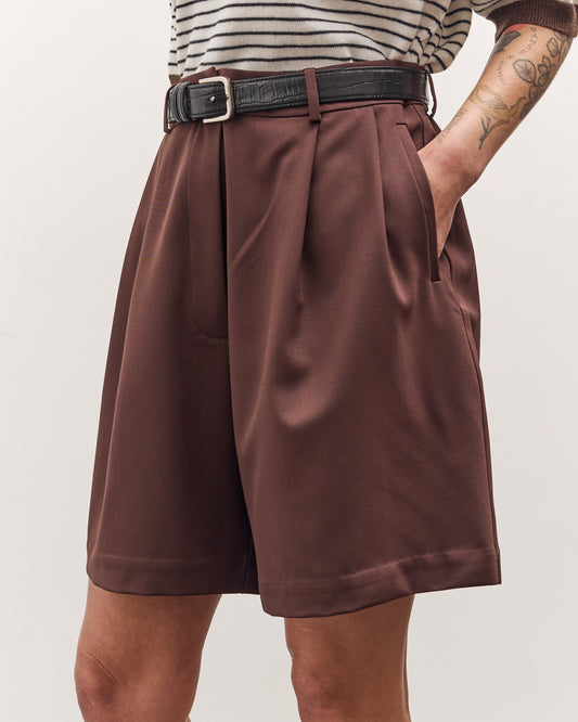 Cordera Tailored Bermuda Shorts, Burgundy