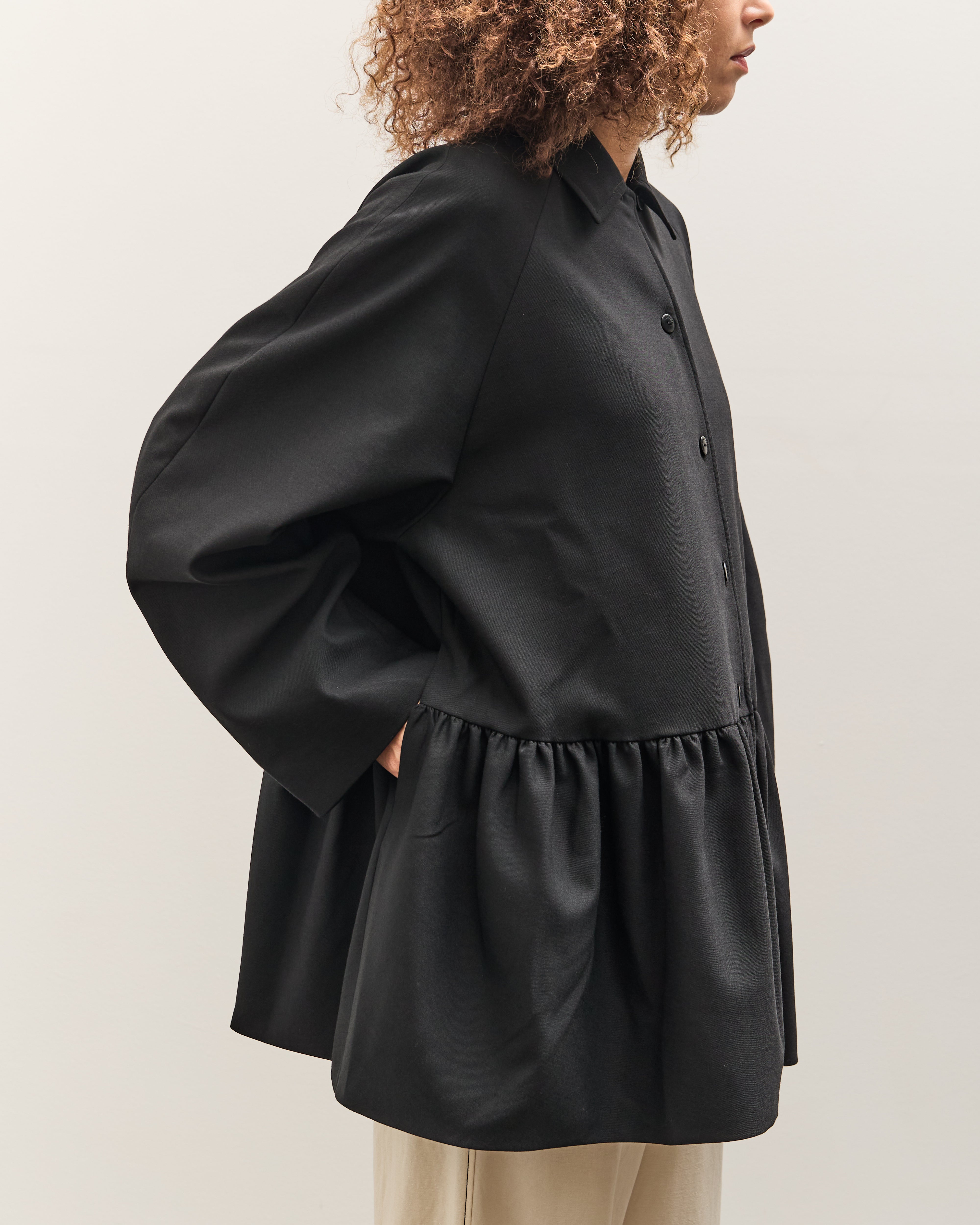 Cordera Tailoring Peplum Jacket, Black – Glasswing