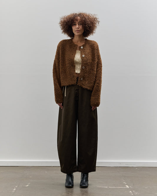 Cordera Teddy Cropped Cardigan, Acorn