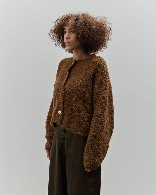 Cordera Teddy Cropped Cardigan, Acorn