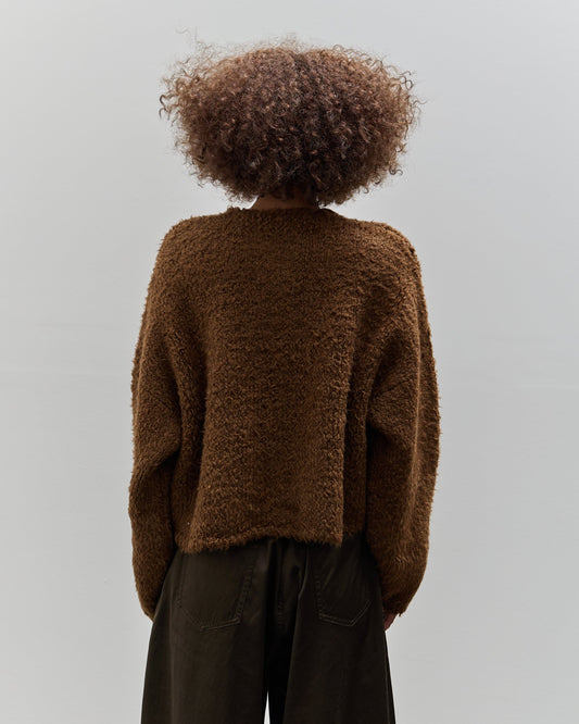 Cordera Teddy Cropped Cardigan, Acorn