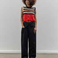 Cordera Twist Pants, Black Denim