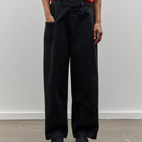 Cordera Twist Pants, Black Denim