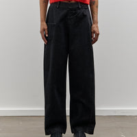 Cordera Twist Pants, Black Denim