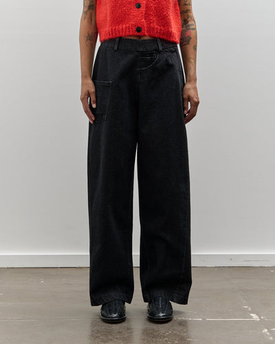 Cordera Twist Pants, Black Denim