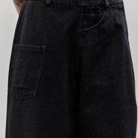 Cordera Twist Pants, Black Denim