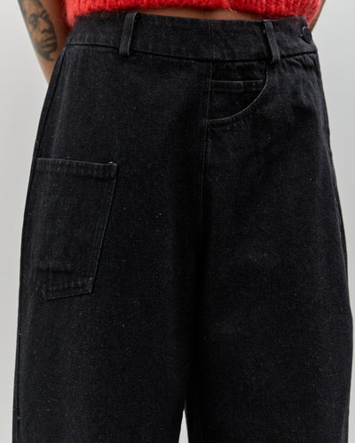 Cordera Twist Pants, Black Denim