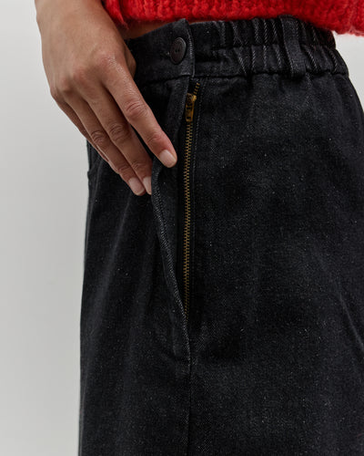 Cordera Twist Pants, Black Denim