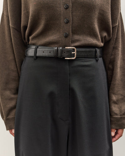 Cordera Classic Belt, Black Croc