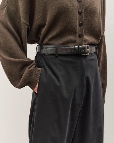 Cordera Classic Belt, Black Croc