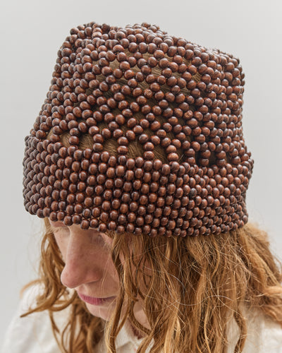 Cordera Wooden Beads Bucket Hat, Wood