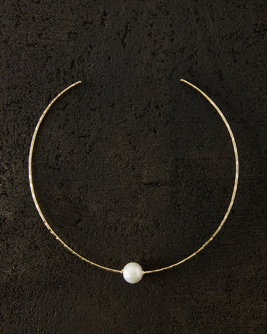 Crescioni Perla Necklace, Brass