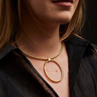 Crescioni Sol Necklace, Brass