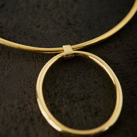 Crescioni Sol Necklace, Brass