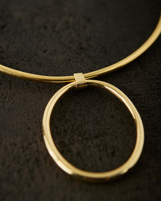 Crescioni Sol Necklace, Brass