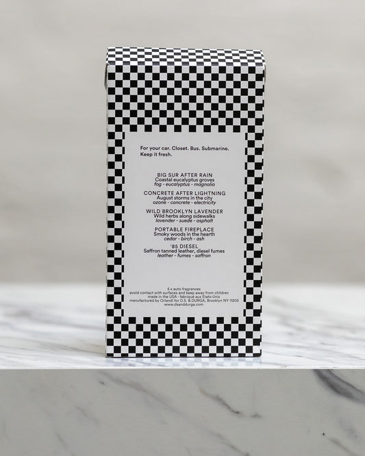 D.S. & Durga Auto Fragrance Set, Roadtrip Hits box back