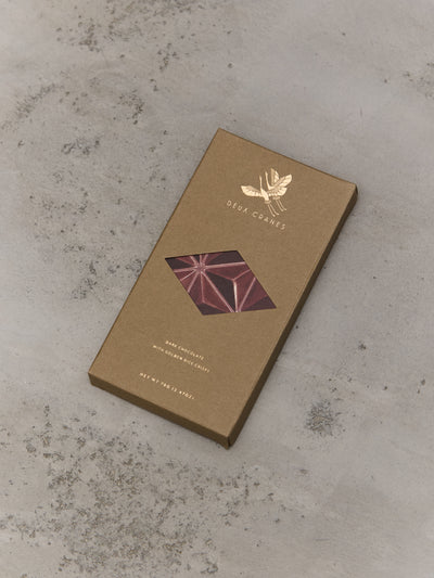 Deux Cranes Dark Chocolate with Golden Rice Crisps