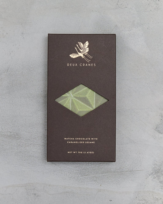 Deux Cranes Matcha Chocolate with Caramelized Sesame