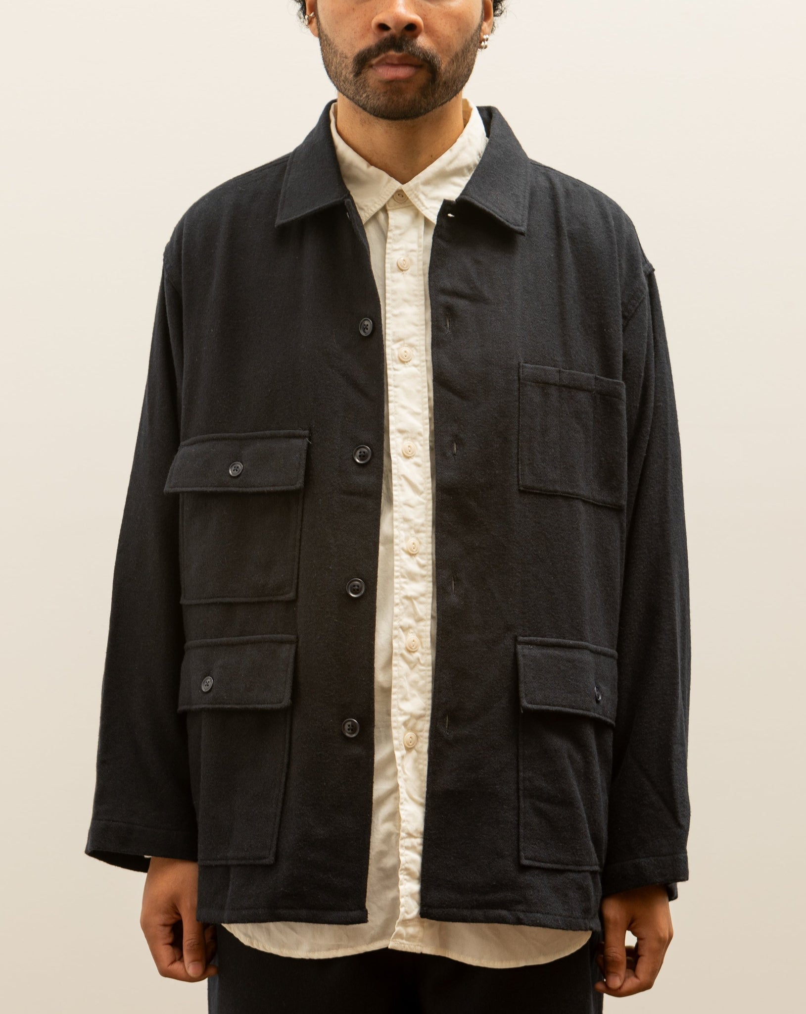 Engineered Garments BA Shirt Jacket, Navy | Glasswing