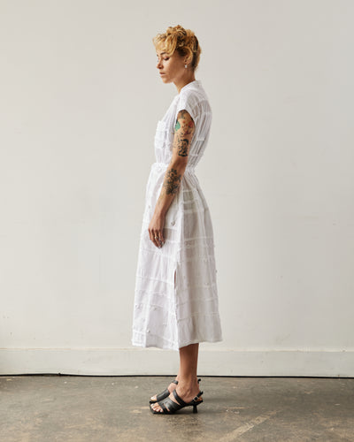 Engineered Garments Banded Collar Dress, White