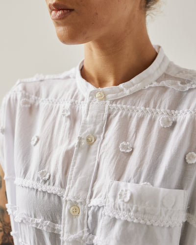 Engineered Garments Banded Collar Dress, White