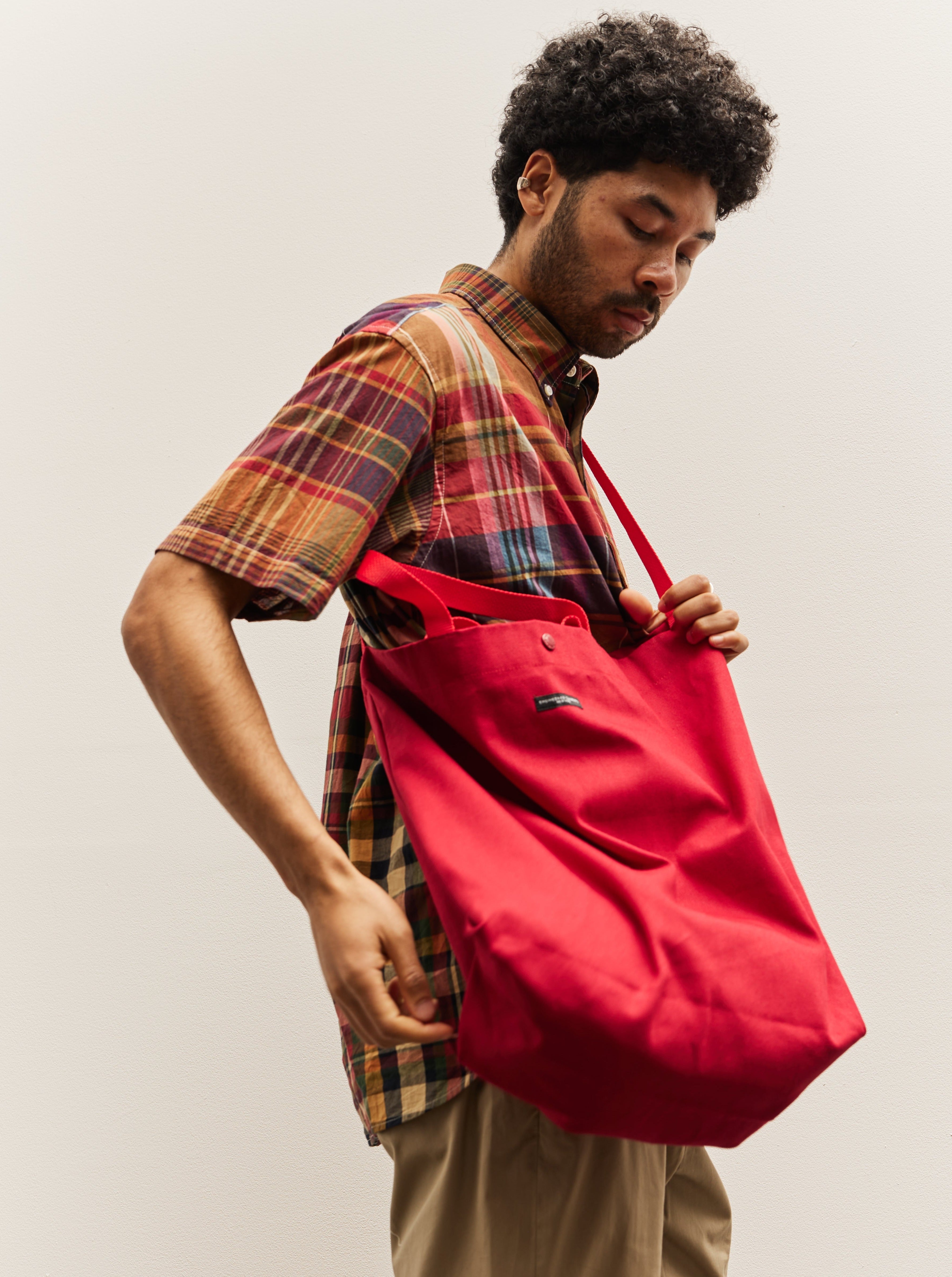 ENGINEERED GARMENTS CARRY ALL TOTE 赤 Engineered Garments 12oz Duck Canvas Carry All Tote, Red