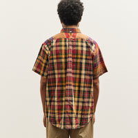 Engineered Garments Big Plaid Popover BD Shirt, Red/Khaki