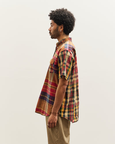 Engineered Garments Big Plaid Popover BD Shirt, Red/Khaki