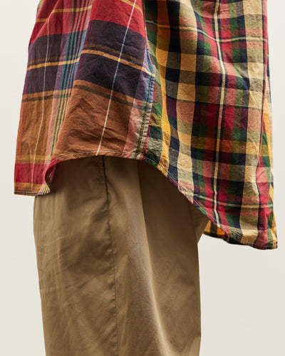 Engineered Garments Big Plaid Popover BD Shirt, Red/Khaki