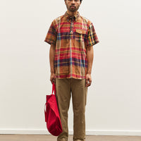 Engineered Garments Big Plaid Popover BD Shirt, Red/Khaki