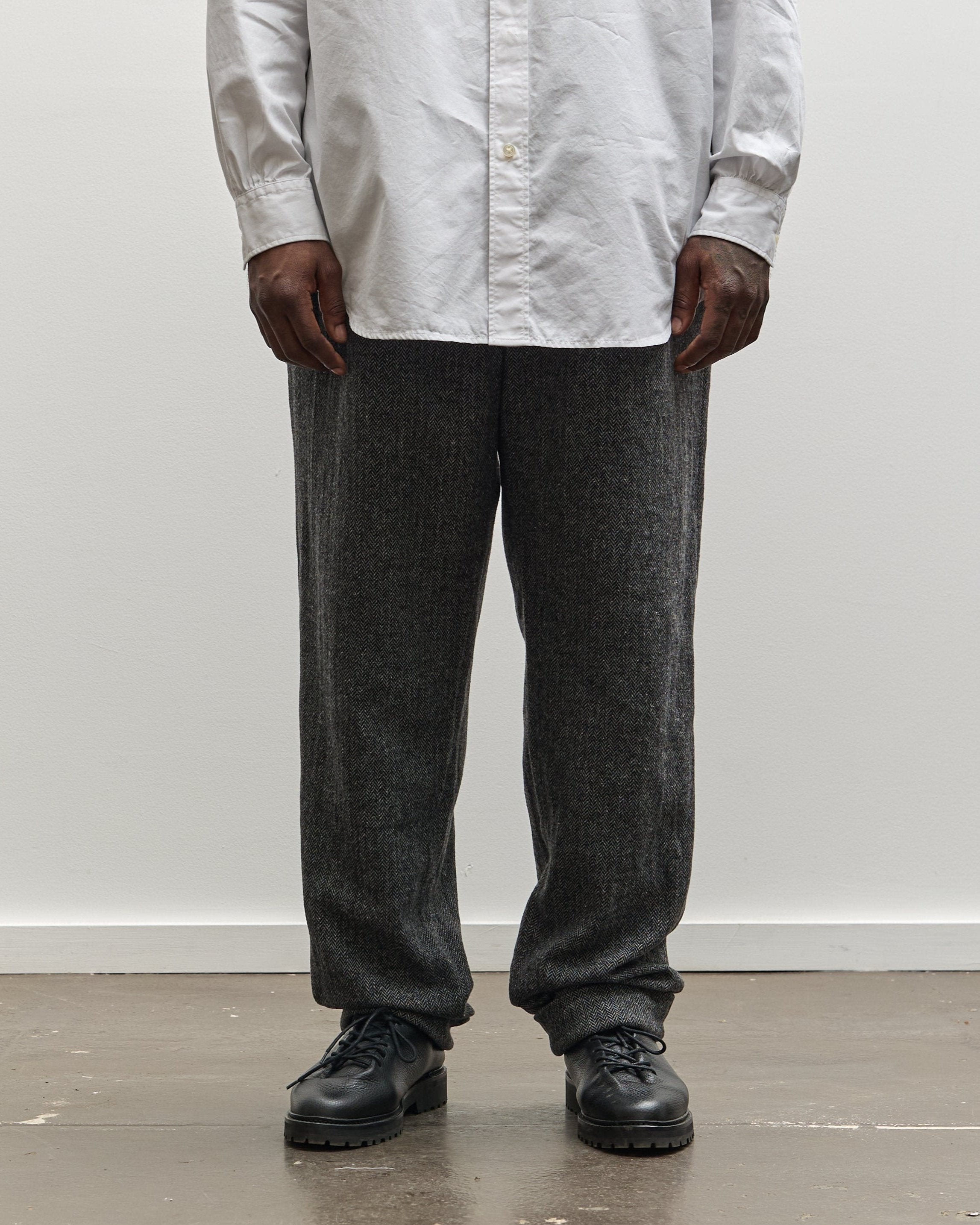 Engineered Garments Carlyle Pant, Grey Poly Wool Herringbone – Glasswing