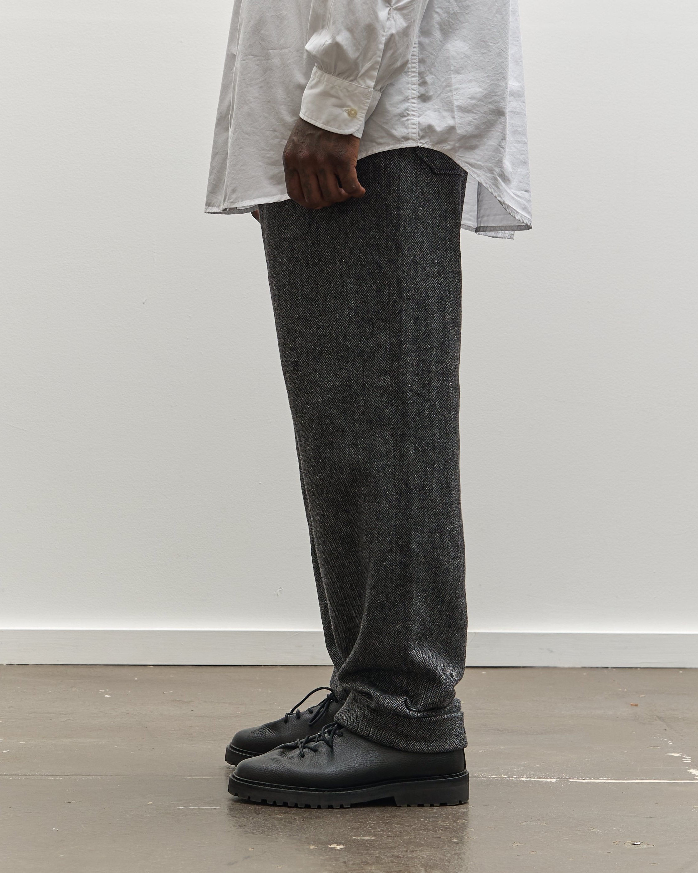 Engineered Garments Carlyle Pant, Grey Poly Wool Herringbone