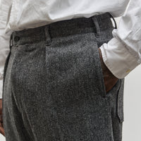 Engineered Garments Carlyle Pant, Grey Poly Wool Herringbone